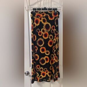 Floral Sunflower Print Women's Skirt